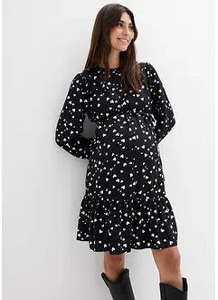 Zwangerschaps- en voedingsjurk met hartjes van viscose, bonprix