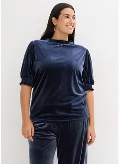 Shirt van zacht fluweel, bonprix