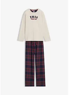 Pyjama met flanellen broek van zacht katoen (2-dlg. set), bonprix