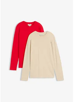 Longsleeve van biologisch katoen (set van 2), bonprix