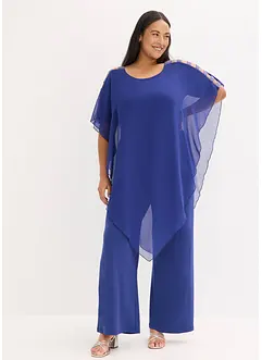 Jumpsuit met overgooier van fijn chiffon, bonprix