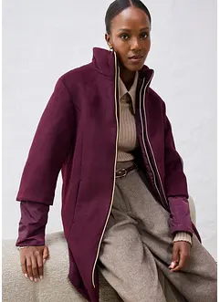 Wollen jas met binnenjas van dons (2-dlg. set), bonprix