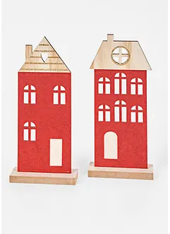 Decoratieve huisjes (set van 2), bonprix