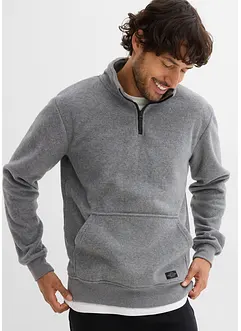 Fleece trui met opstaande kraag, bonprix