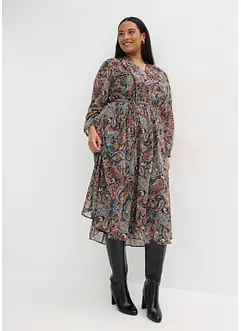Chiffon jurk met paisley dessin, bonprix