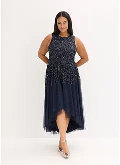 High-low jurk met paillettenborduursel, bonprix