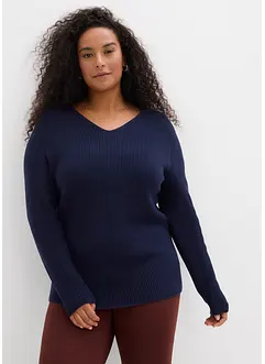 Fijngebreide trui van biologisch katoen, bonprix