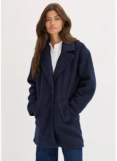 Korte, oversized bouclé jas, bonprix