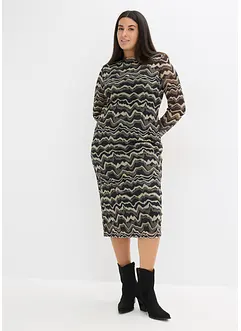 Midi jurk van zacht mesh, bonprix
