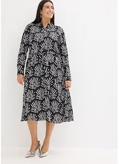 Midi jurk van soepele viscose, bonprix