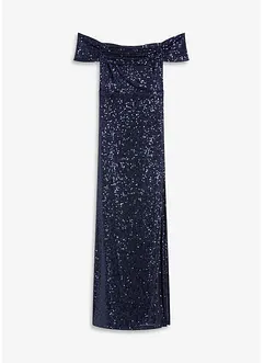 Paillettenjurk met carmen-hals, bonprix