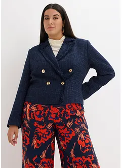 Bouclé blazer met decoratieve knopen, bonprix