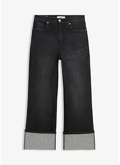 Straight jeans high waist met turn up, bonprix