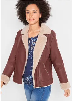 Imitatieleren jas, gevoerd, bonprix