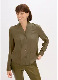 Overhemdblouse van soepelvallend satijn, bonprix