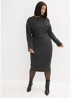 Gebreide jurk en shirt (2-dlg. set), bonprix