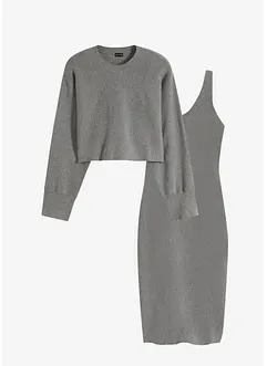 Gebreide jurk en shirt (2-dlg. set), bonprix