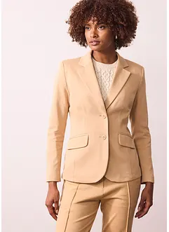 Getailleerde blazer van katoen-jersey, bonprix