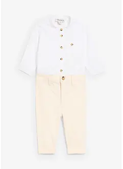 Body overhemd en chino (2-dlg. set) van puur katoen, bonprix