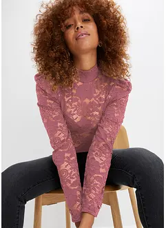 Aansluitend longsleeve met kant, bonprix