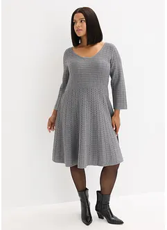 Gebreide jurk in een soepele viscosemix, bonprix