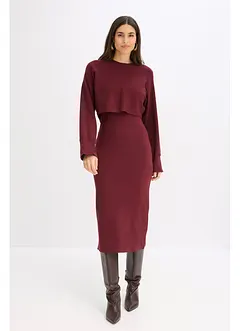 Gebreide jurk en shirt (2-dlg. set), bonprix