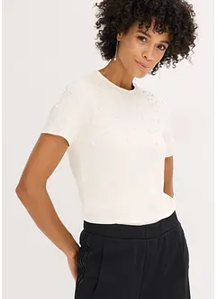 Shirt met parels, bonprix