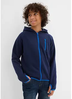 Fleece vest met contrasten, bonprix