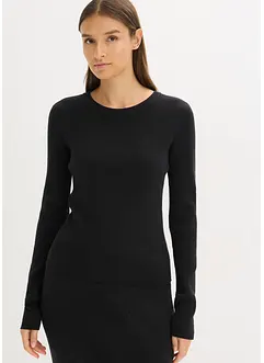 Fijn gebreide trui in een zachte viscosemix, bonprix