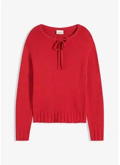 Grof gebreide trui met strik, bonprix