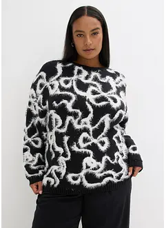 Jacquard trui in een zachte viscosemix, bonprix