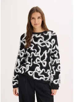 Jacquard trui in een zachte viscosemix, bonprix