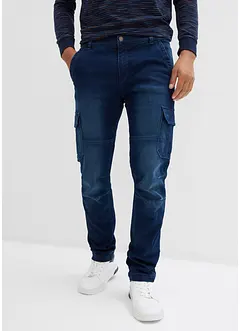 Thermo regular fit cargo jeans met comfortband en flanellen voering, straight, bonprix