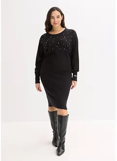 Gebreide jurk in een zachte viscosemix, bonprix