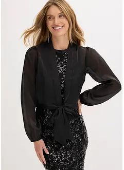 Bolero van fijne tule met strik, bonprix