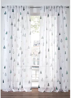 Gordijn met dennenbomen print (1 stuk), bonprix
