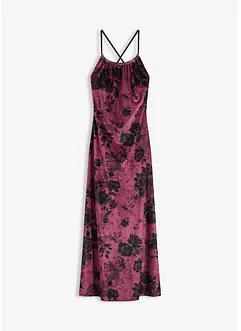 Maxi jurk van glanzend fluweel, bonprix