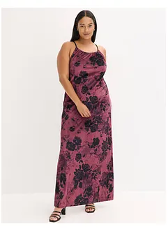 Maxi jurk van glanzend fluweel, bonprix
