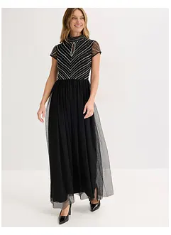 Maxi jurk met parelborduursel, bonprix