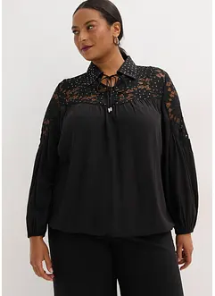 Blouse met kant, bonprix
