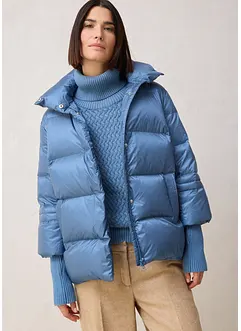 Donsjas met gerecyclede dons en gebreide mouwen, bonprix