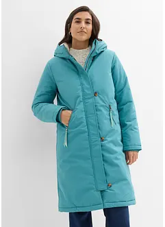 Lange winterjas met teddy in de capuchon, bonprix