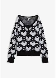 Fijngebreide jacquard trui, bonprix