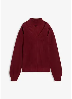 Grof gebreide trui met cut-outs, bonprix