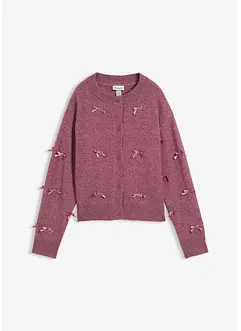 Fijn gebreid vest met strikjes, bonprix