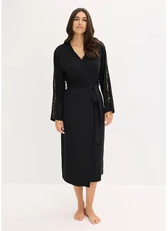 Kimono badjas met delicate glitterkant, bonprix