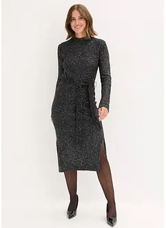 Gebreide jurk met pailletten, bonprix