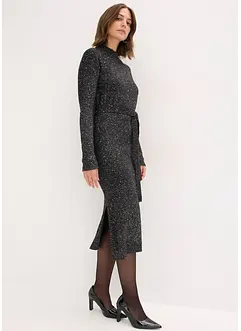 Gebreide jurk met pailletten, bonprix