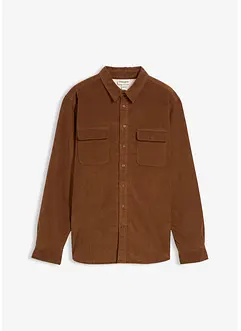 Stretch corduroy overhemd met fleece voering, warm gevoerd, bonprix