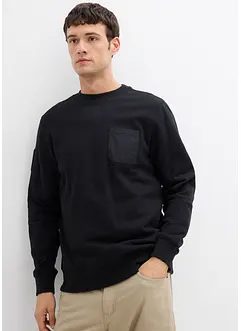 Sweater met borstzakje van biologisch katoen, bonprix
